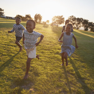 Kids running